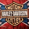 Drapeau USA vintage Harley Davidson Bar & shield