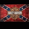 Drapeau USA vintage Harley Davidson Bar & shield