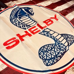Drapeau USA Vintage - White Shelby Logo