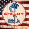 Drapeau USA Vintage - White Shelby Logo