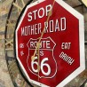 HORLOGE ROUTE 66 METAL SIGN