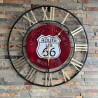 HORLOGE ROUTE 66 METAL SIGN