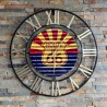 HORLOGE ROUTE 66 METAL SIGN