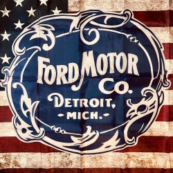 Vintage Ford Logo - Drapeau USA Vintage