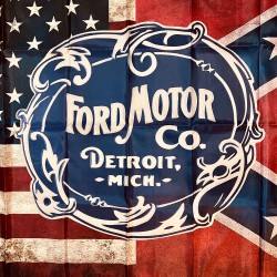 Vintage Ford Logo - Drapeau USA Vintage