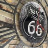 HORLOGE ROUTE 66 METAL SIGN