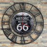 HORLOGE ROUTE 66 METAL SIGN