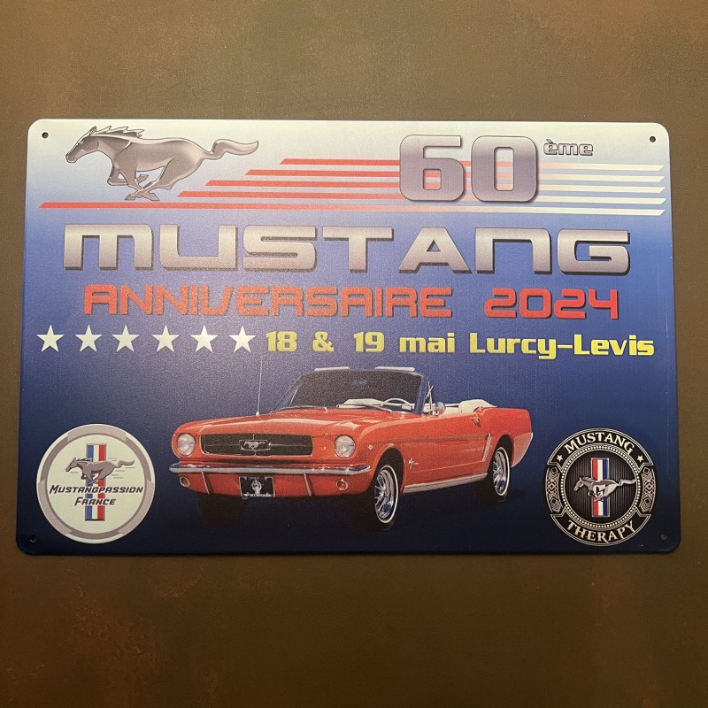Mustang 60th Anniversary Commemorative Metal Sign