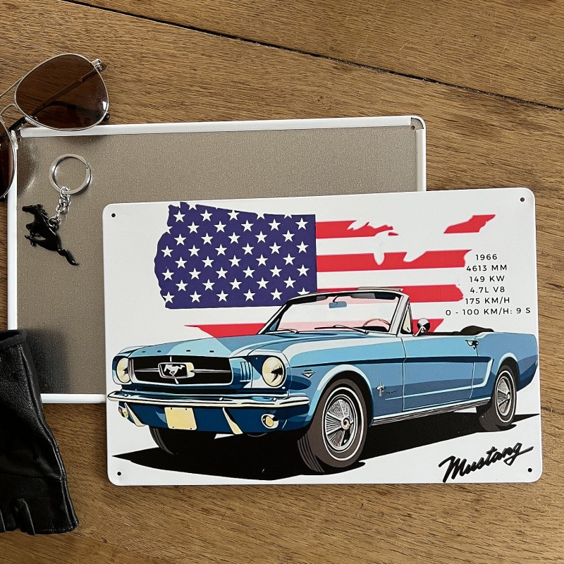 VENTE PRIVEE PLAQUES DECO - 03 - FORD MUSTANG 60th ANNIVERSARY