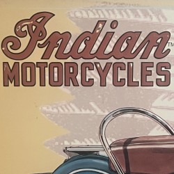 Indian Motorcycle - Vintage original licenced metal signs