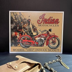 Indian Motorcycle - Vintage original licenced metal signs