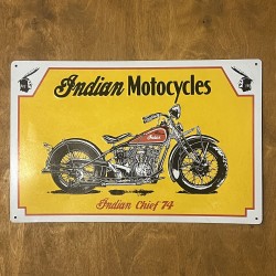 Indian Motorcycle - Vintage original licenced metal signs