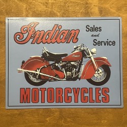 Indian Motorcycle - Vintage original licenced metal signs