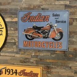 Indian Motorcycle - Vintage original licenced metal signs