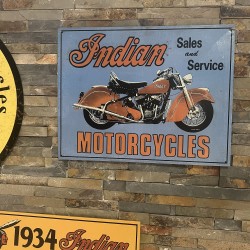 Indian Motorcycle - Vintage original licenced metal signs