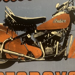 Indian Motorcycle - Vintage original licenced metal signs