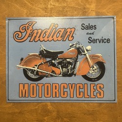 Indian Motorcycle - Vintage original licenced metal signs