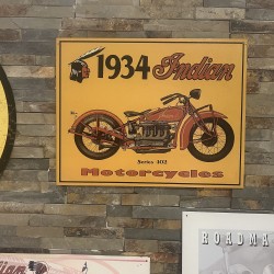 Indian Motorcycle - Vintage original licenced metal signs