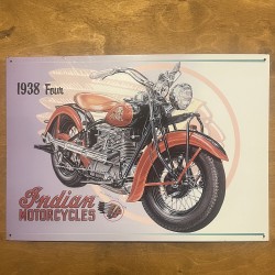 Indian Motorcycle - Vintage original licenced metal signs