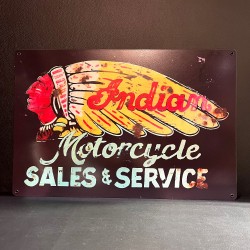 USA INDIAN MOTORCYCLE METAL SIGNS