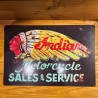 USA INDIAN MOTORCYCLE METAL SIGNS