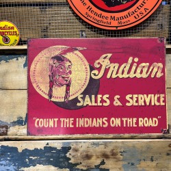 USA INDIAN MOTORCYCLE METAL SIGNS