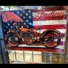 INDIAN MOTORCYCLE SKULL DECORATIVE METAL SIGN