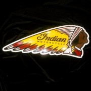 Chef Indien Emaillé - Indian Motorcycle Enamel Chief sign