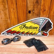 Chef Indien Emaillé - Indian Motorcycle Enamel Chief sign