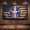 USA vintage MUSTANG 60th Anniversary FLAG