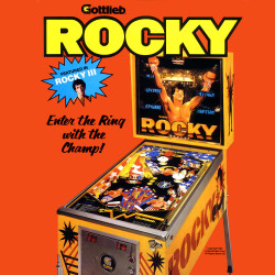 FLIPPER GOTTLIEB ROCKY VINTAGE PINBALL