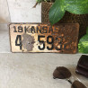 Plaque Licence USA - VINTAGE - Kansas 1947