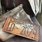 PLAQUE AUTO ORIGINALE USA - Kansas - 1945