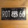 PLAQUE METAL ROUTE 66 TRACE MOTHER ROAD