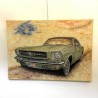 RIDER : TABLEAU TOILE - MICHEL PERRIER - FORD MUSTANG