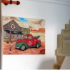RIDER - TABLEAU TOILE - MICHEL PERRIER - TOY TRUCK TEXACO
