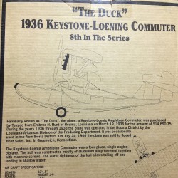 TEXACO - THE DUCK - 1938 Keystone-Loening Commuter