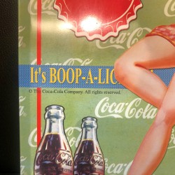 BETTY BOOP VINTAGE - Plaque décoration originale Coca Cola en métal