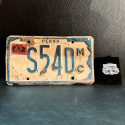 1967 Pennsylvania Vintage US Moto License plate