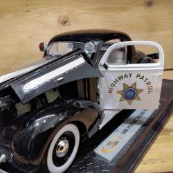PONTIAC DELUXE POLICE CAR 1936 - MINIATURE 1/18