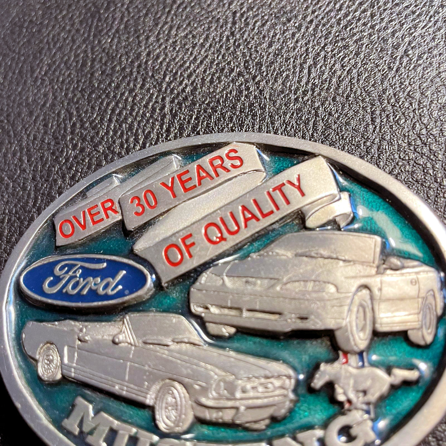 Boucle Ceinture Commemorative 30th Ford Mustang Belt Buckle