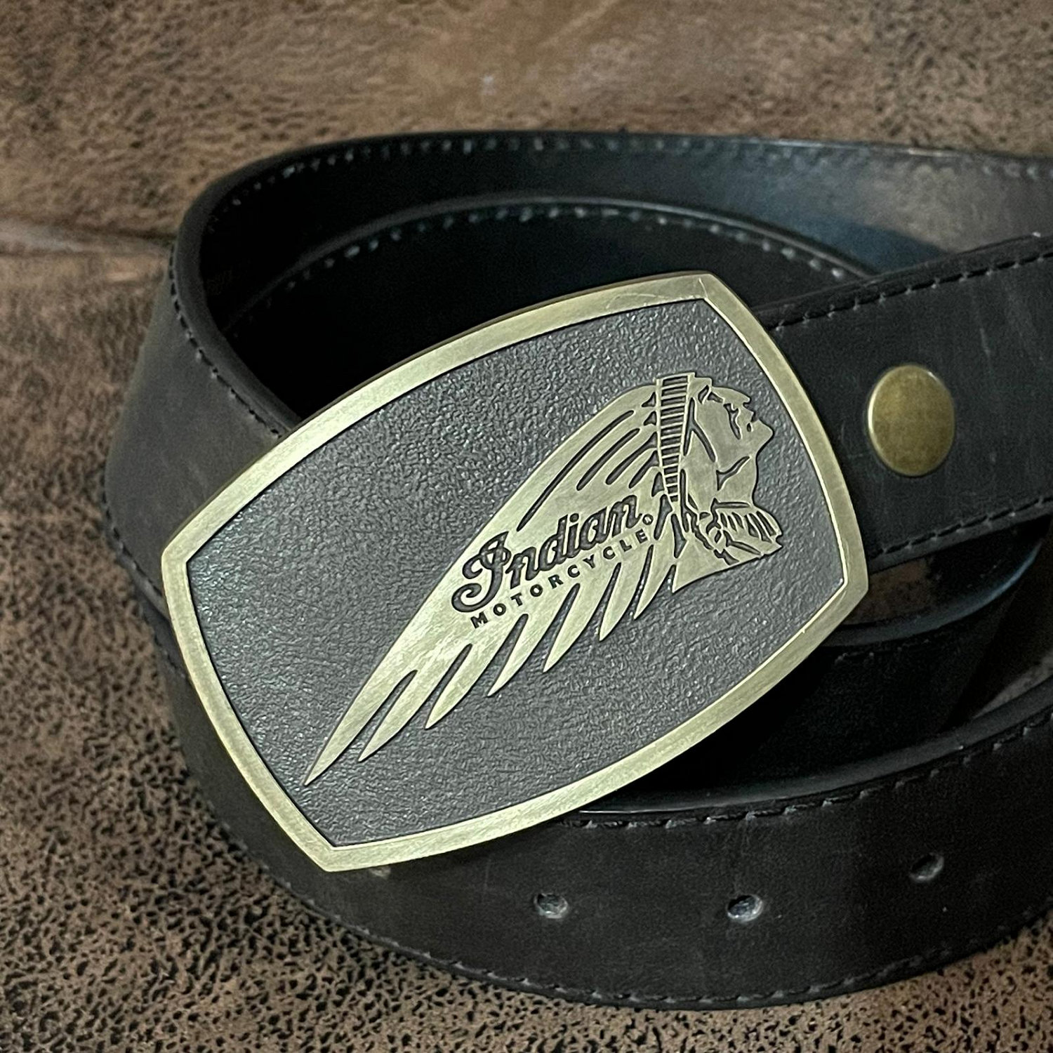 Boucle de Ceinture Indian Motorcycle Officielle et dorée