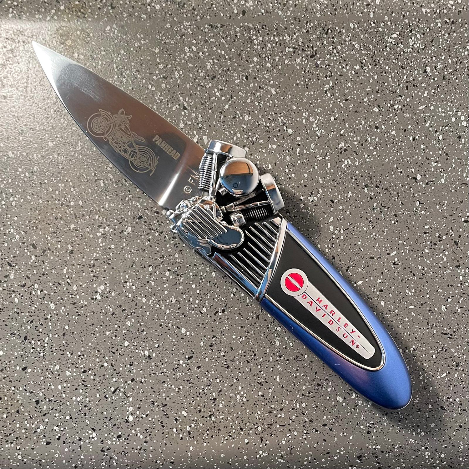 Couteau Franklin Mint Harley Davidson Twin Panhead Knife