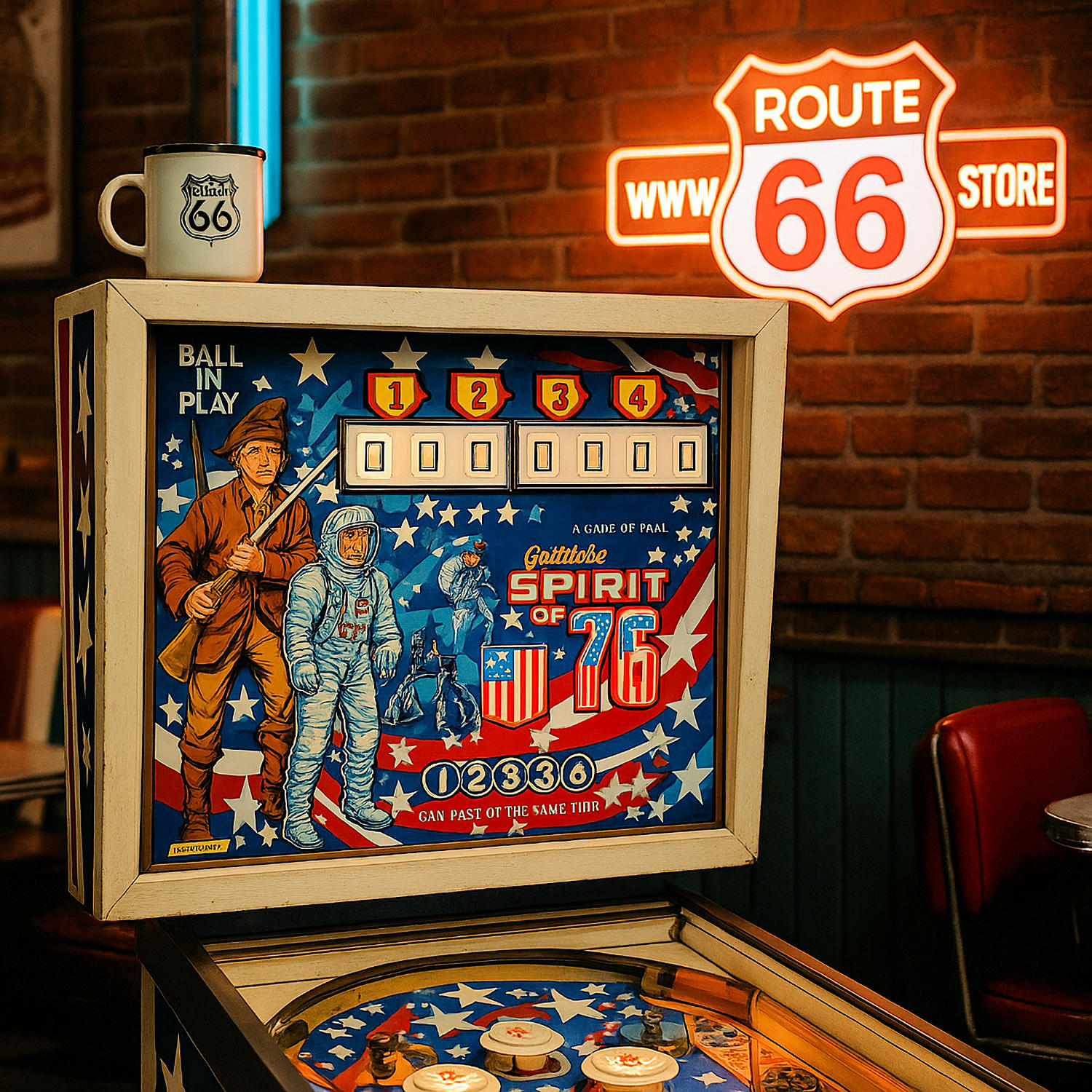 Flipper vintage de collection Gottlieb Spirit of '76 Pinball