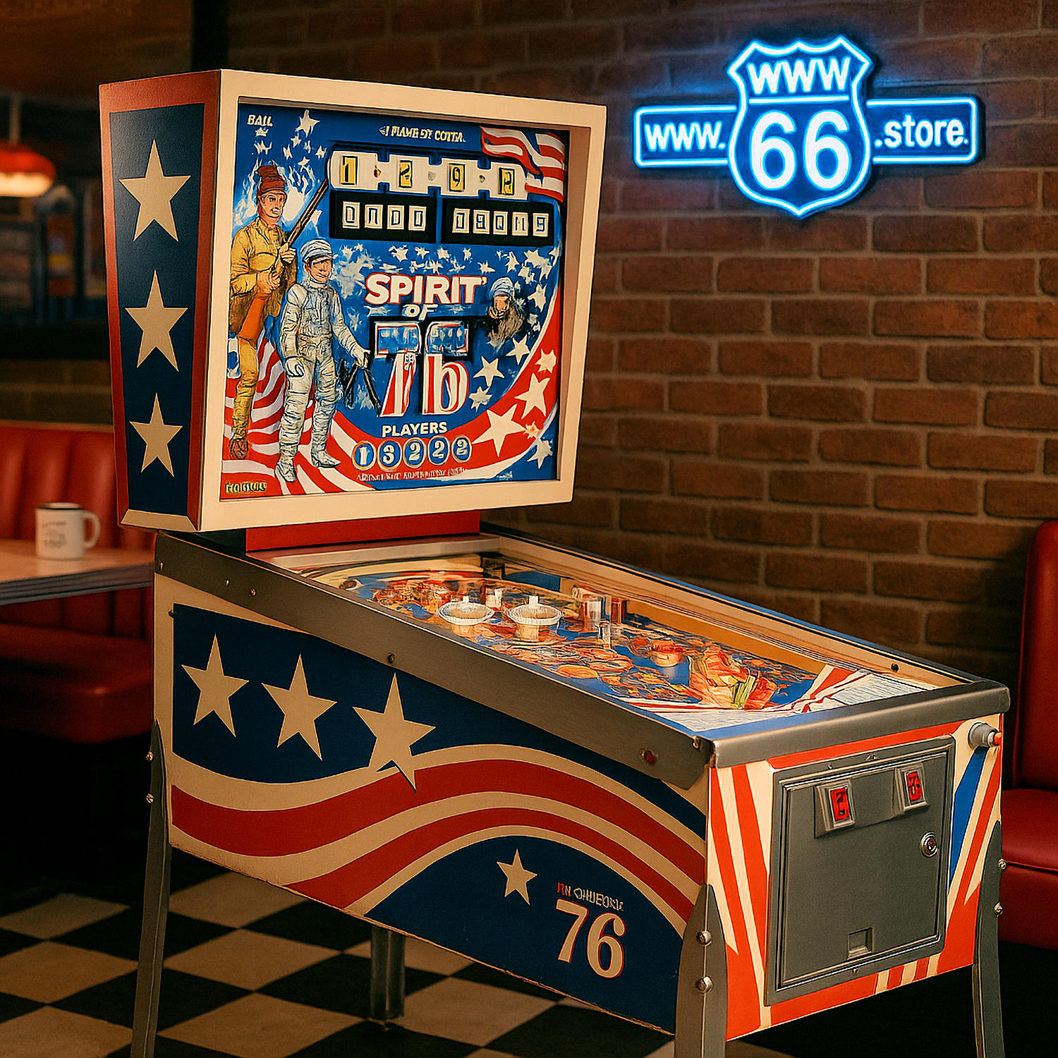 Flipper vintage de collection Gottlieb Spirit of '76 Pinball