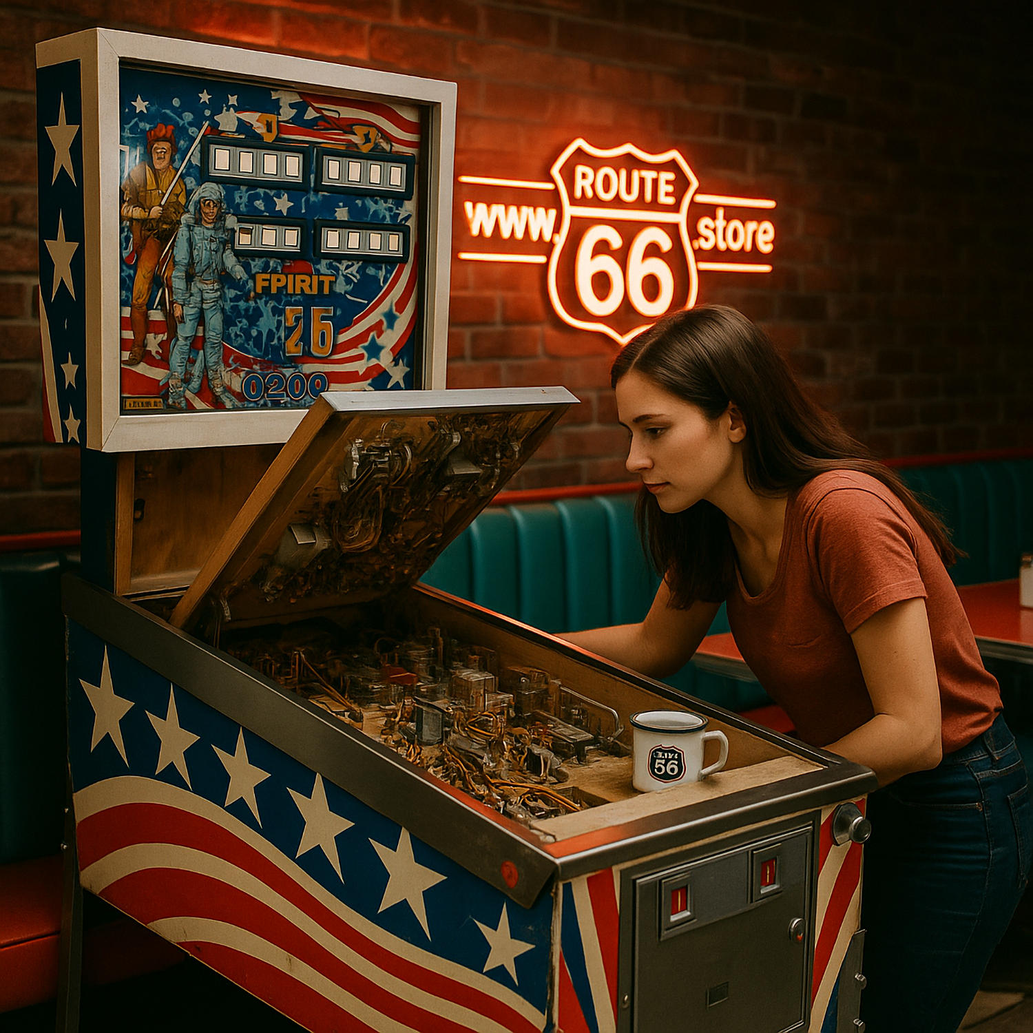 Flipper vintage de collection Gottlieb Spirit of '76 Pinball