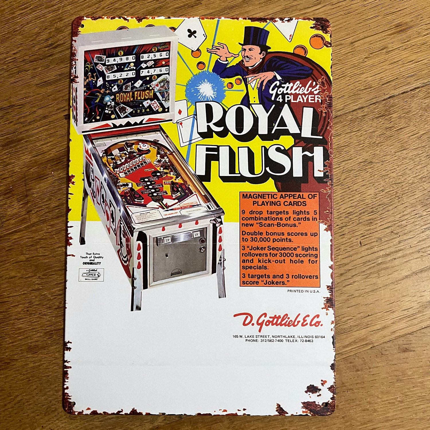 Flipper Gottlieb ROYAL FLUSH Pinball