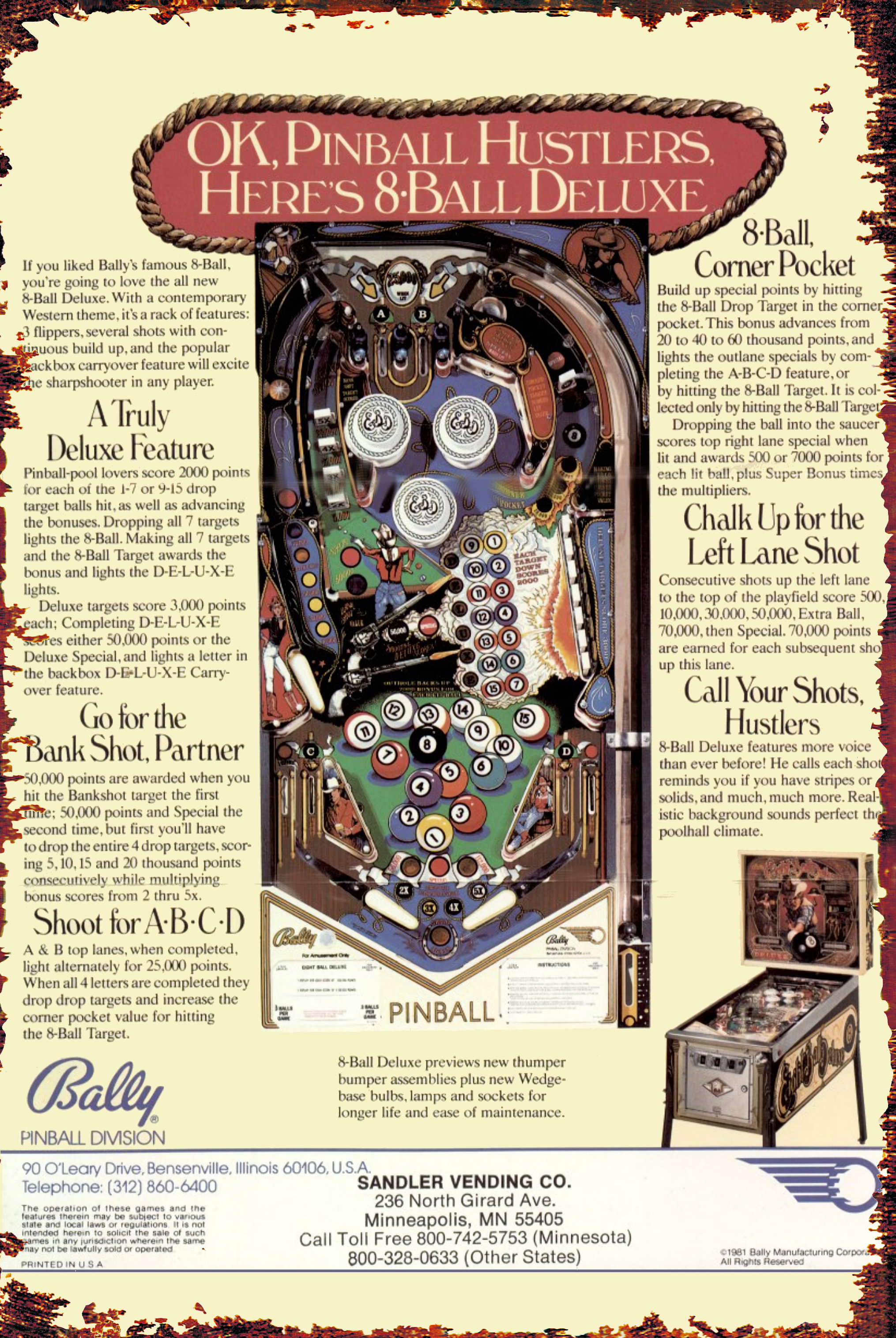 Flipper Eight Ball Deluxe Pinball