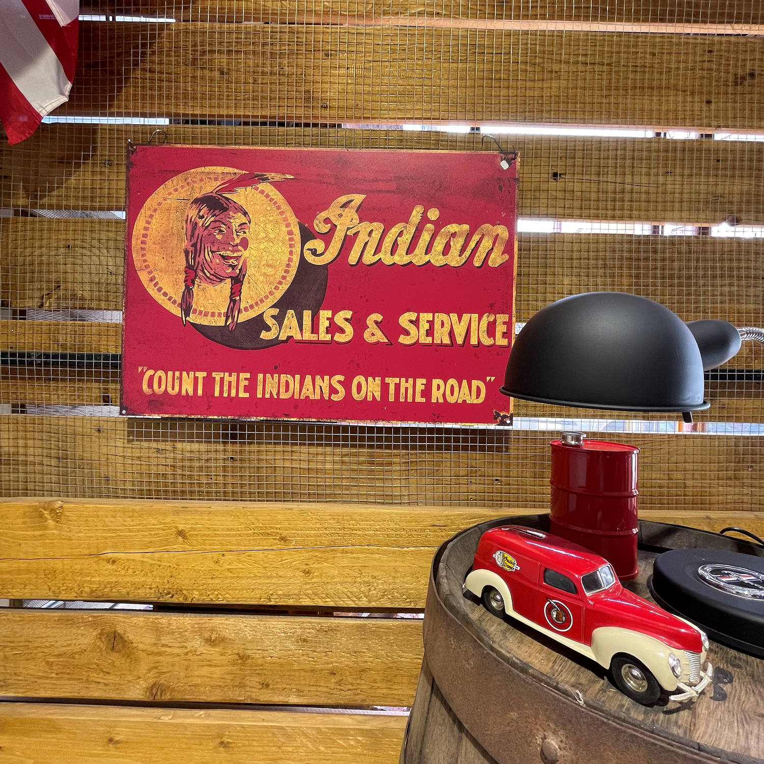 Plaque Metal Indian Motorcycle Sales & Service