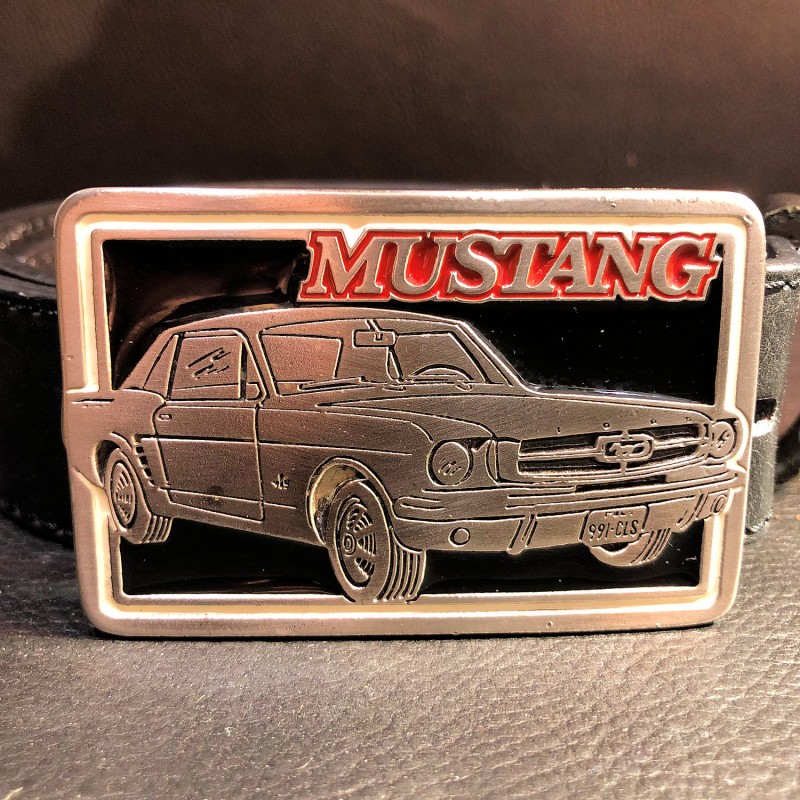 boucle de ceinture vintage mustang coupe